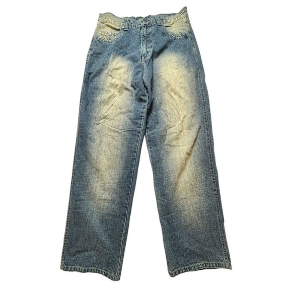 Stub Jeans 34x32 Distressed Loose Fit‎ Wide Leg Denim VTG Y2K streetwear - Picture 1 of 8